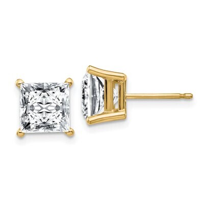 Princess 4-Prong .65ct. Post Earring Mounting 14k Yellow Gold YG364-13MT, MPN: YG364-13MT, 19110117…