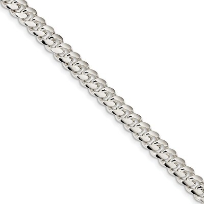 8 Inch 7.8mm Polished Domed Curb Chain Sterling Silver QDB220-8, MPN: QDB220-8, 883957851747