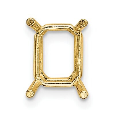 Emerald Wire 4 x 3mm Setting 14k Yellow Gold YG206, MPN: YG206,