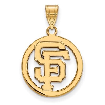 San Francisco Giants Sm Pendant in Circle Gold-plated Silver GP032GIT, MPN: GP032GIT, 886774934976