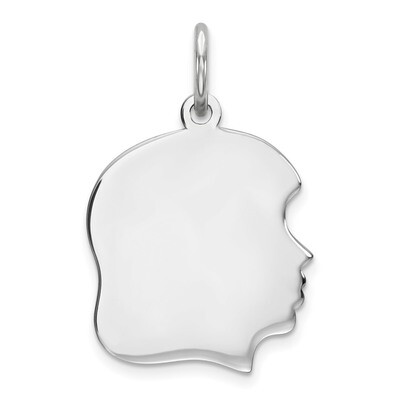 Engravable Girl Disc Charm Polish on Front Back Sterling Silver QM353/27P, MPN: QM353/27P, 88677406…