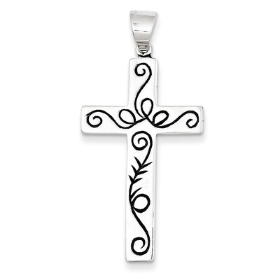 Latin Cross Pendant Sterling Silver QC4282, MPN: QC4282, 883957910659