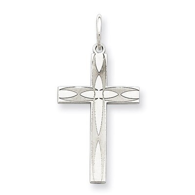 Cross Pendant Laser Designed Sterling Silver QXR156, MPN: QXR156, 883957441825