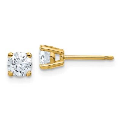 3/4ct. 4.5mm Round D E F Pure Light Moissanite Earrings 14k Gold YG324-6MP, MPN: YG324-6MP, 1911010…