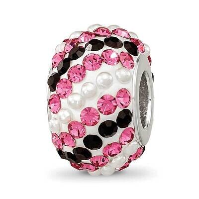 Preciosa Crystal &amp; Imitation Pearl Bead Sterling Silver Rhodium-plated QRS4194, MPN: QRS4194,