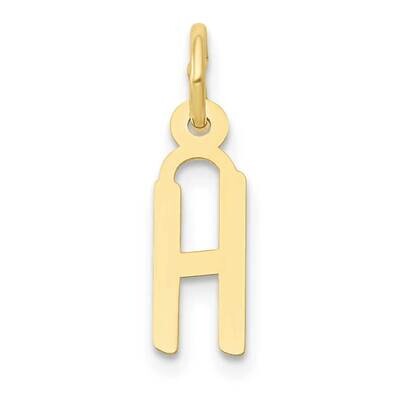 Slanted Block Initial H Charm 10k Gold Small 10YC644H, MPN: 10YC644H,