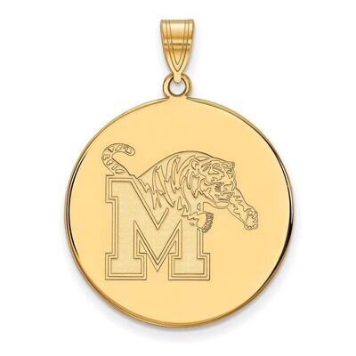 University of Memphis x-Large Disc Pendant Gold-plated Silver GP034UMP, MPN: GP034UMP, 886774936970
