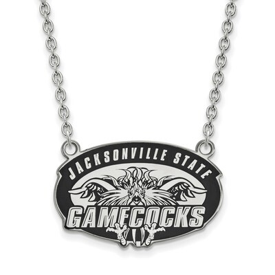 Jacksonville State U. Large Enamel Pendant with Neckla Sterling Silver SS021JAC-18, MPN: SS021JAC-1…