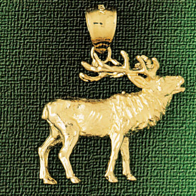 Dazzlers Jewelry Elk Pendant Necklace Charm Bracelet in Yellow, White or Rose Gold 2243, MPN: DZ-22…