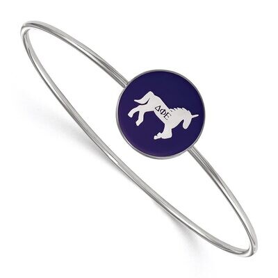Delta Phi Epsilon Enameled Slip-on Bangle Sterling Silver SS049DPH-7, MPN: SS049DPH-7, 886774610795