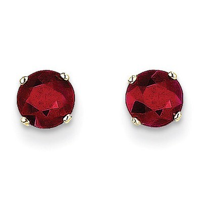 5mm Ruby Earrings July 14k Gold XBE67, MPN: XBE67, 883957217451