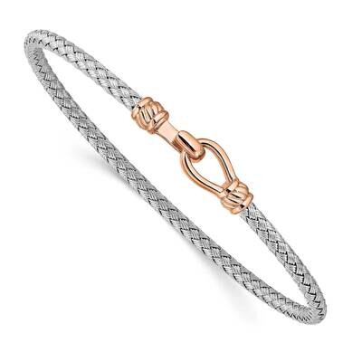 Leslie&#39;s Rose Gold-plated Flexible Cuff Sterling Silver HB-QLF1198, MPN: QLF1198, 191101742842