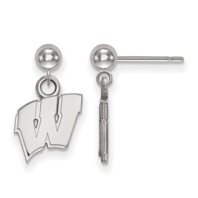 University of Wisconsin Earring Dangle Ball Sterling Silver SS010UWI, MPN: SS010UWI, 886774718941