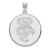 University of Wisconsin x-Large Disc Pendant Sterling Silver SS087UWI, MPN: SS087UWI, 886774719160