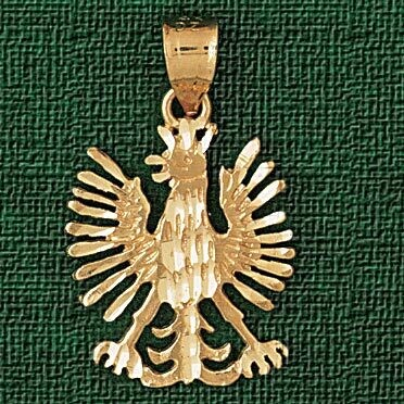 Dazzlers Jewelry Eagle Pendant Necklace Charm Bracelet in Yellow, White or Rose Gold 3163, MPN: DZ-…
