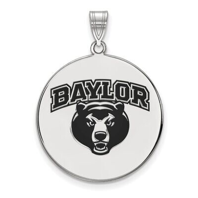 Baylor University Large Enamel Disc Pendant Sterling Silver SS052BU, MPN: SS052BU, 886774678962