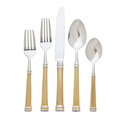 Ricci Royal Bramasole 5 Piece Place Setting 18/10 Stainless Steel Gold-plated 1032, MPN: 1032,