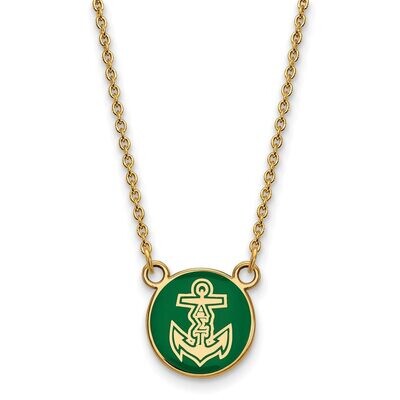 Alpha Sigma Tau Extra Small Enameled Pendant with 18 Inch Chain Gold-plated Silver GP042ALS-18, MPN…