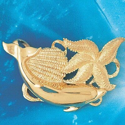 Dazzlers Jewelry Dolphin Slide Pendant Necklace Charm Bracelet in Yellow, White or Rose Gold 56, MP…