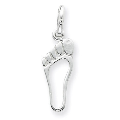 Foot Charm Sterling Silver QC6025, MPN: QC6025, 883957914152