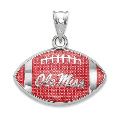 University of Mississippi Enameled Football Pendant Sterling Silver SS508UMS, MPN: SS508UMS, 634401…