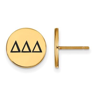 Delta Delta Delta Enameled Post Earrings Gold-plated Silver GP033DDD, MPN: GP033DDD, 886774935652