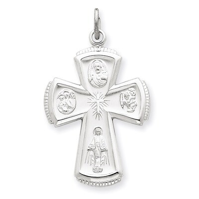 Cross Pendant Sterling Silver Satin QC3465, MPN: QC3465, 886774107783