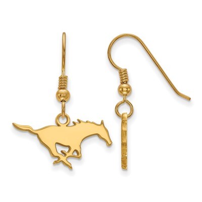 Southern Methodist U Small Dangle Earrings Gold-plated Sterling Silver GP006SMU, MPN: GP006SMU, 886…