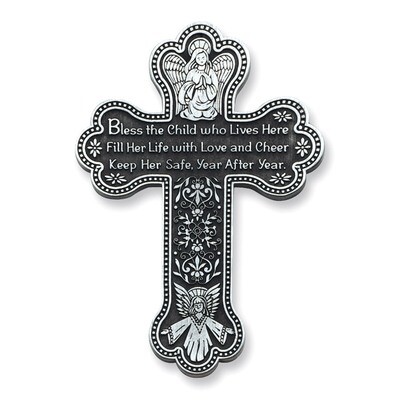 Bless this Child Girl Pewter Finish Cross GP804, MPN: GP804, 785525049665