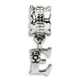 Letter E Dangle Bead - Sterling Silver QRS1400E, MPN: QRS1400E, 883957303642