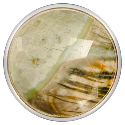 Nikki Lissoni Faceted Picasso Jasper Silver-Plated 43mm Coin C1364SL, MPN: C1364SL, 8718627469118