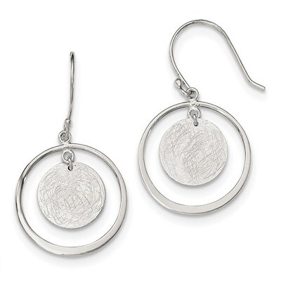 Polish./TExtender Circles Dangle Shepherd Hook Earrings Sterling Silver QE12103, MPN: QE12103, 1911…