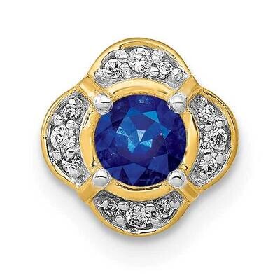 1/20Ct. Diamond &amp; .25 Sapphire Fancy Chain Slide 14k Gold PM3923-SA-005-YA, MPN: PM3923-SA-005-YA, …