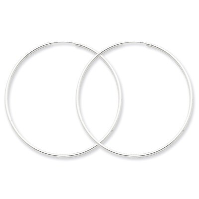 1.3mm Hoop Earrings Sterling Silver QE4359, MPN: QE4359, 883957929828