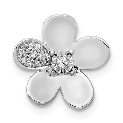 1/20Ct. Diamond Flower Chain Slide 14k White Gold PM3979-006-WA, MPN: PM3979-006-WA, 883957666990