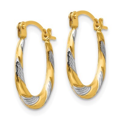 Twist Hoop Earrings - 14k Gold SE2380 by Madi K, MPN: SE2380, 883957546100