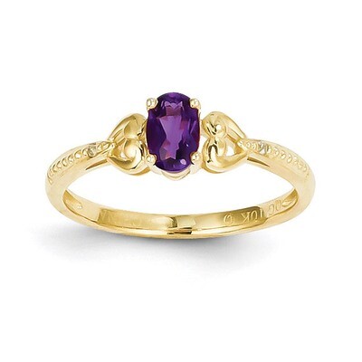 Purple Amethyst Diamond Ring 10k Gold 10XB275, MPN: 10XB275, 883957345277