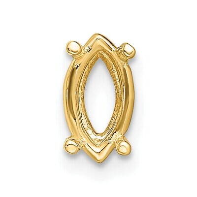 Marquise 4-Prong 4 x 2mm Wire Setting 14k Yellow Gold YG257, MPN: YG257,