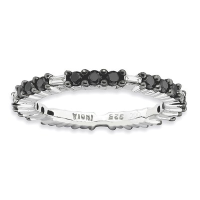Black Diamond Ring - Sterling Silver Polished QSK640, MPN: QSK640, 886774220468
