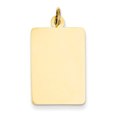 Plain .027 Gauge Rectangular Engravable Disc Charm 14k Gold XM287/27, MPN: XM287/27, 883957473772