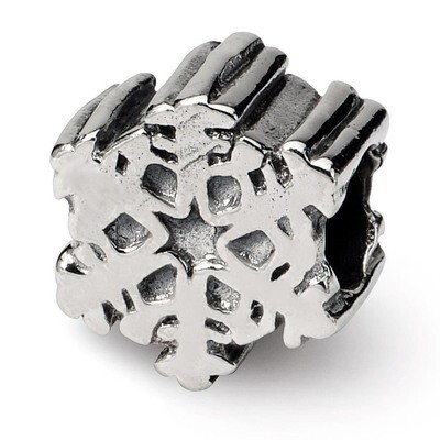 Snowflake Bead - Sterling Silver QRS297, MPN: QRS297, 883957722382