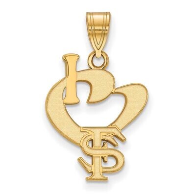 Florida State University Large I love Logo Pendant Gold-plated Silver GP020FSU, MPN: GP020FSU, 8867…