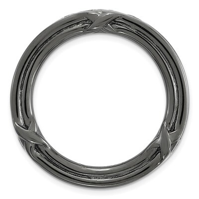 Medium Polished Chain Slide Sterling Silver Black-plated QSK1740, MPN: QSK1740, 886774640570