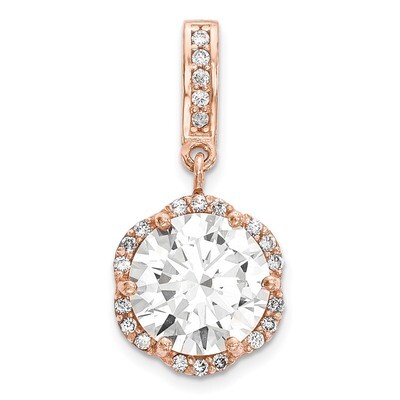 CZ Pendant 10k Rose Gold Polished 10YC387R, MPN: 10YC387R, 883957831329
