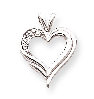 Diamond heart pendant 14k White Gold XH26WAAA, MPN: XH26WAAA, 883957993782