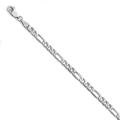 Leslie&#39;s 4.0mm Flat Figaro Chain 8 Inch 14k White Gold HB-1301-8, MPN: 1301-8, 191101849206