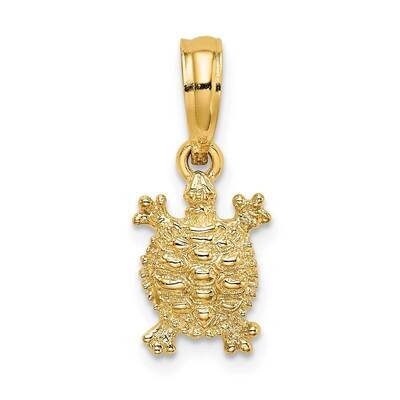 Land Turtle Charm 14k Gold 2-D K7650, MPN: K7650, 637218012046
