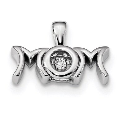 Vibrant Diamond Mom Pendant Sterling Silver Rhodium-plated QP5003, MPN: QP5003, 883957940632