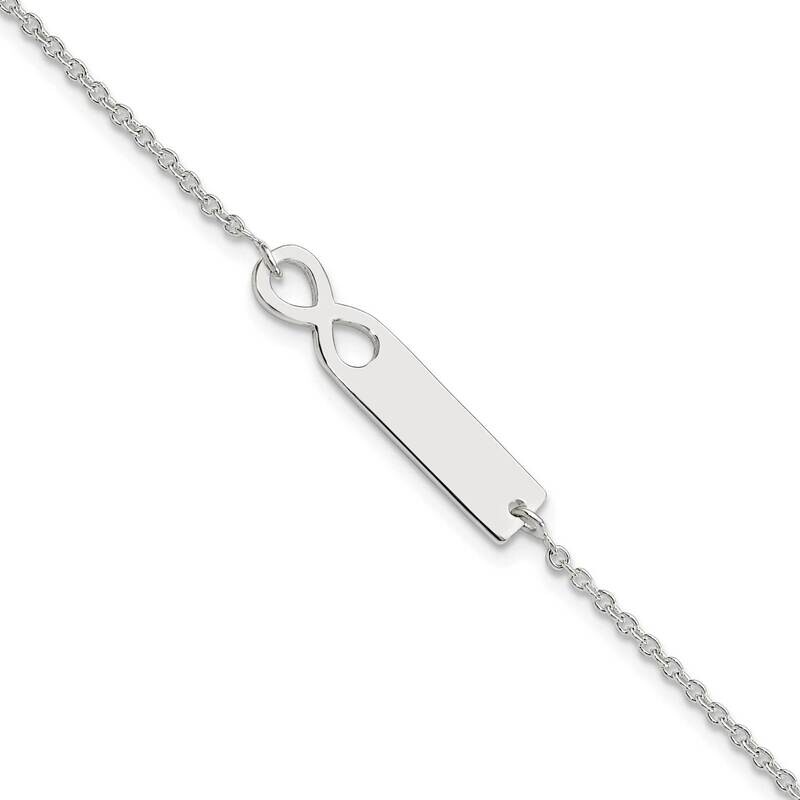 Infinity Id 7 Inch Bracelet Sterling Silver Polished QID227-7, MPN: QID227-7, 191101784194