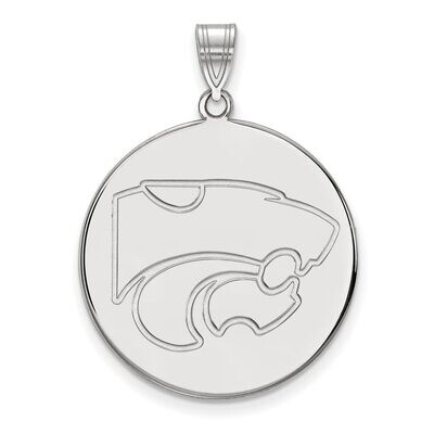 Kansas State University x-Large Disc Pendant 14k White Gold 4W066KSU, MPN: 4W066KSU, 886774853284